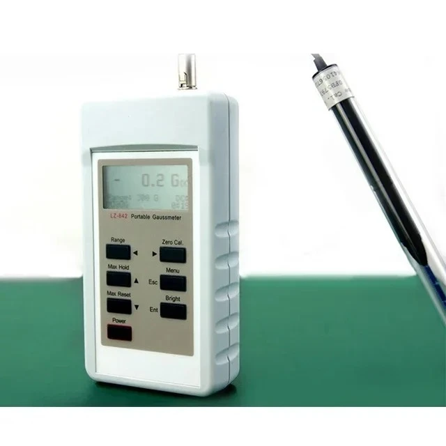 Complete Accessories LZ-642 Portable Digital Gauss Meter, Professional Magnetic Field Measuring Testing Equipment