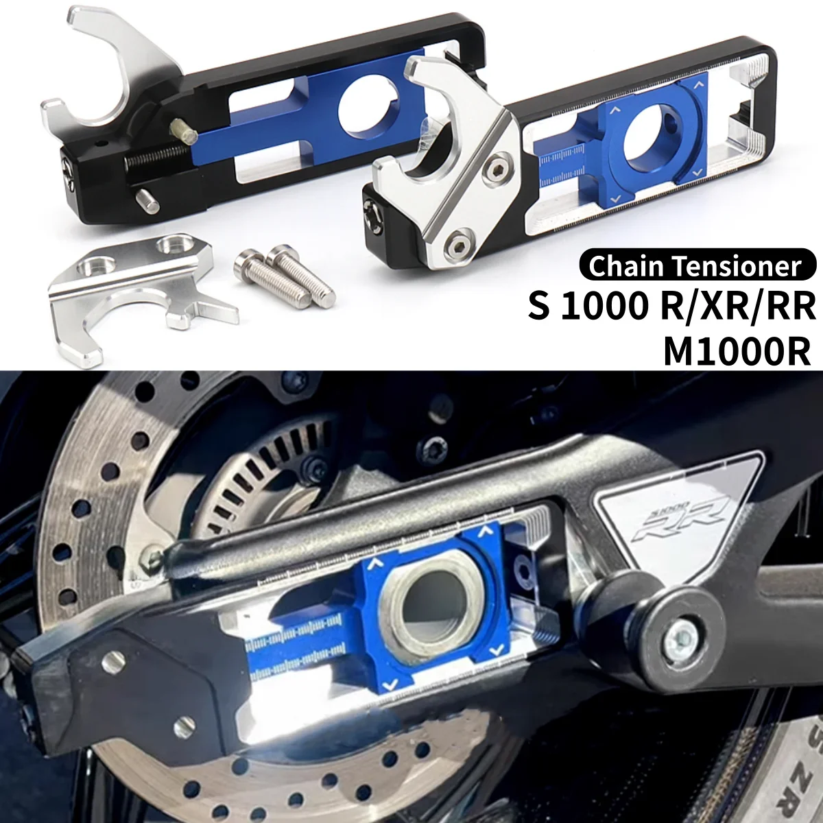 

Регулятор натяжения цепи заднего колеса мотоцикла с шкалой измерения для BMW M1000R S1000R S1000XR S1000RR