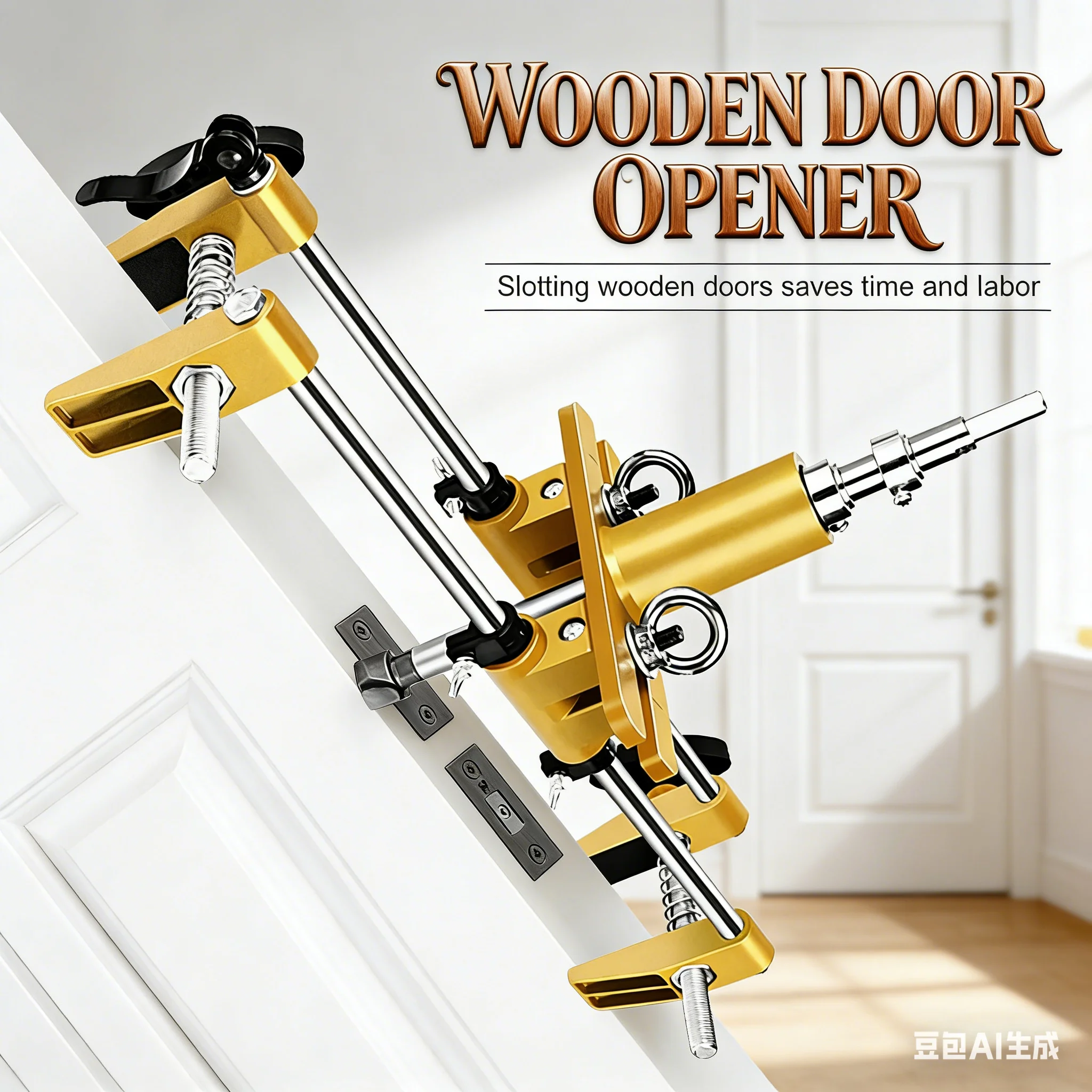 Solid Wooden Door Opener Woodworking Indoor Installation Lock Slotter Full Set Door Lock Playing Press Open Lock Hole Tool