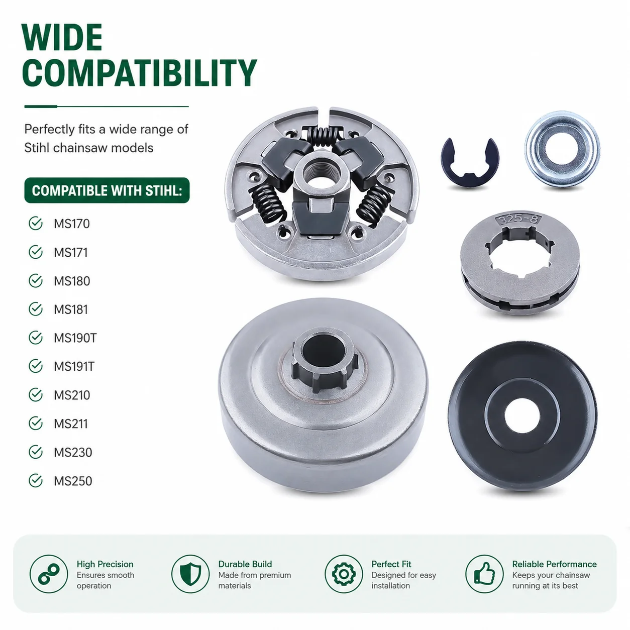 Clutch Drum Sprocket Rim Kit 3/8