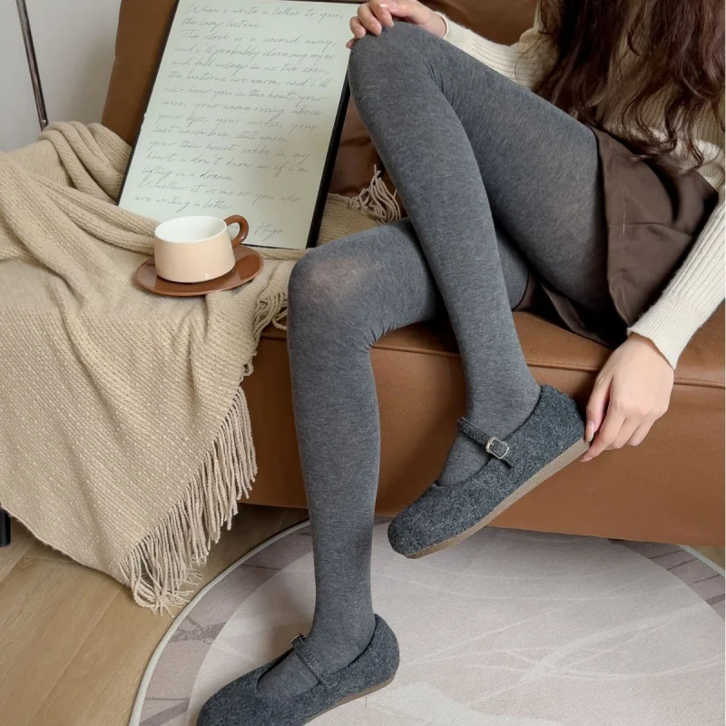 

Нескользящие базовые чулки для похудения, серые колготки начального уровня, базовый показ, однотонные стили, с высокой талией