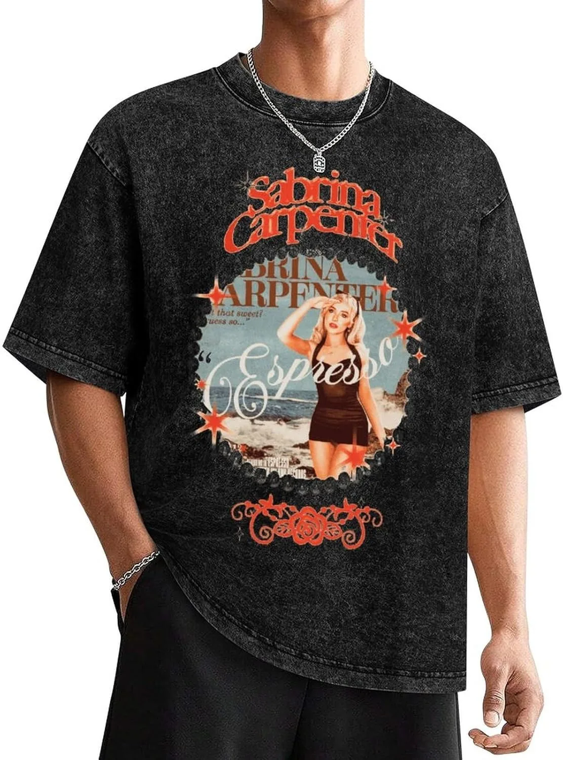 

Sabrina Carpenter T-Shirts Merch Summer Unisex Fashion Casual Short Sleeve Tee Streetwear Vintage Wash Cotton HipHop T-shirts