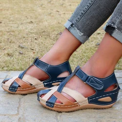 Sandalias de verano para mujer, zapatos de playa, sandalias de fiesta, zapatos de cuña, calzado de punta abierta