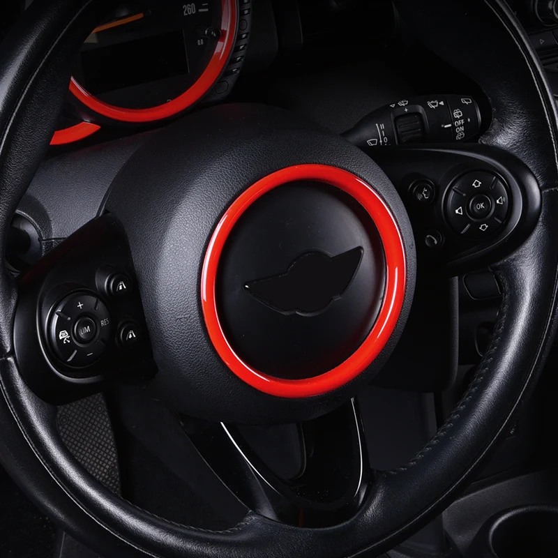 

Car Steering Wheel Center Ring Decorative Trim Cover For Mini Cooper F54 F55 F56 F57 F60 Auto Interior Emblem Accessories