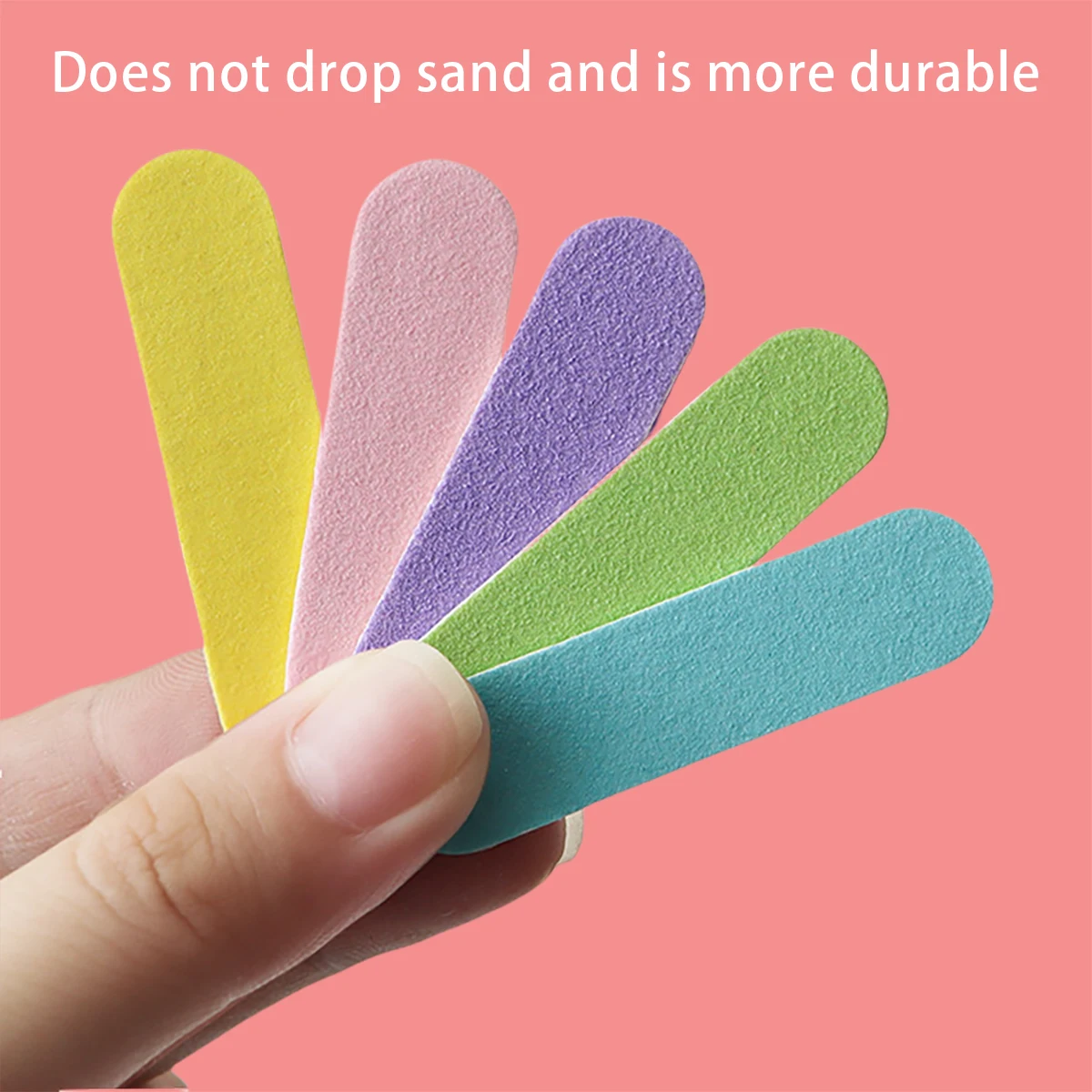 

100 pcs 12 Colors 5cm Mini Wooden Nail File Disposable Sand Emery Board Sandpaper Double Side Nail Buffer 180/240 Wood Nail File