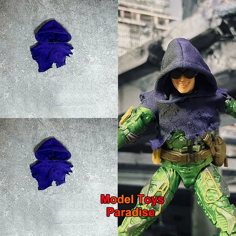 

1/12 Men Soldier Green Goblin Super Hero Damaged Hooded Pullover Fit 6inch ML Action Figure Body