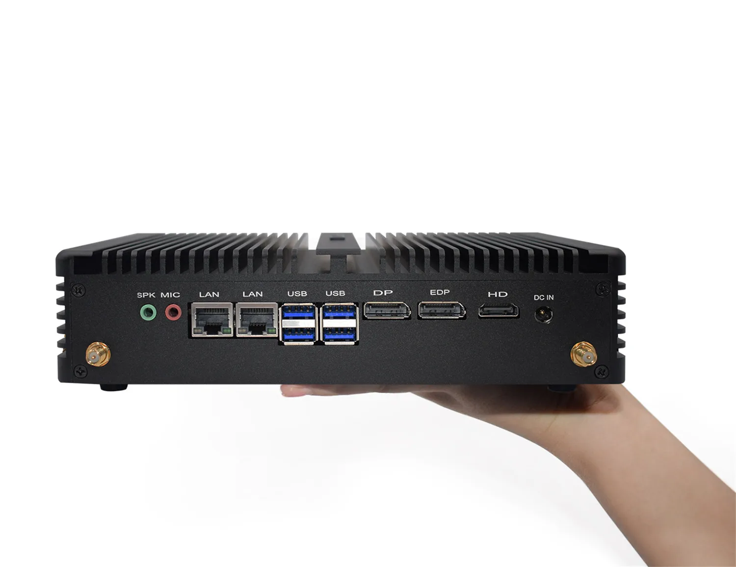 كمبيوتر صغير بدون مروحة منخفض الطاقة مع كور I5 8250U DDR4 RAM ثنائي LAN جديد-قابس الولايات المتحدة/الاتحاد الأوروبي كمبيوتر صناعي #1