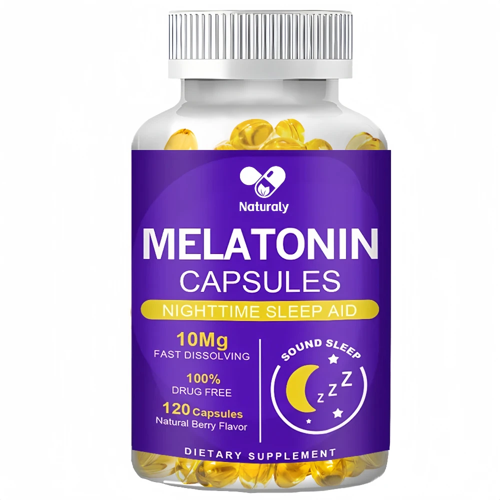 Melatonin Capsules Are Filled with Fast Sleep - Relieve Insomnia, Improve Memory and Get A Good Night\'s Sleep