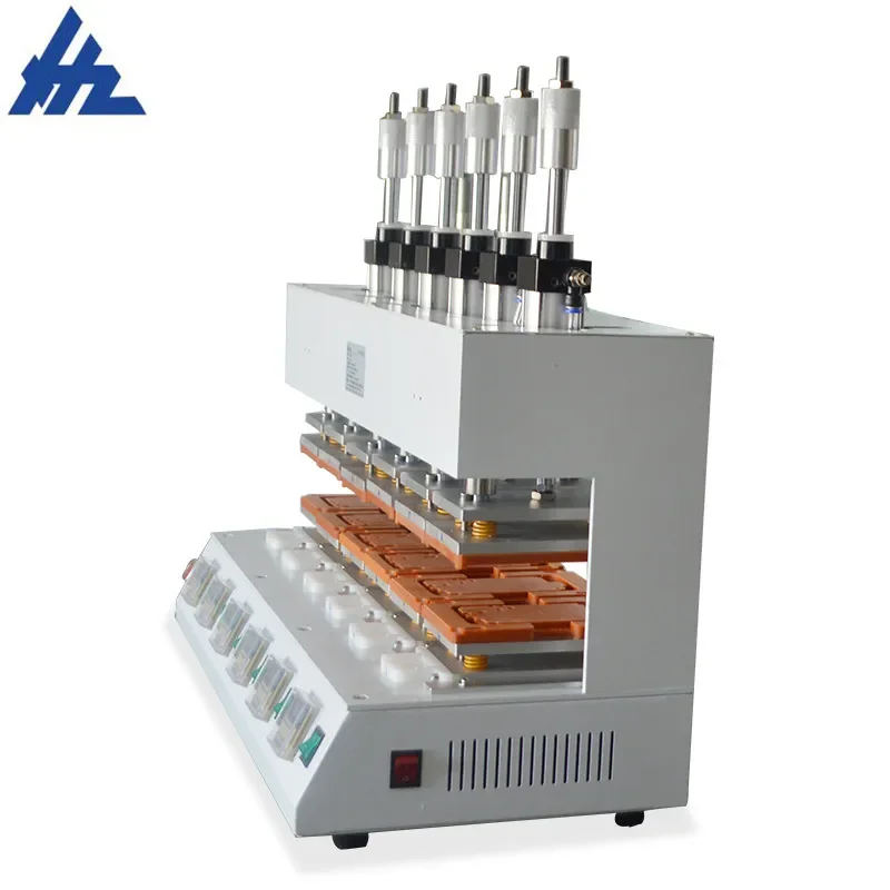 Manufacturer wholesale mobile phone case six-station press holding machine, automatic fast curing hot melt adhesive press