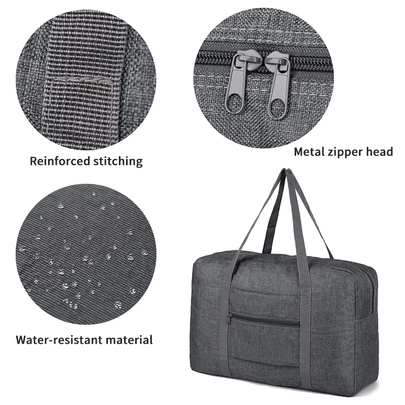 TINYAT Tas Tangan Poliester Wanita Multiwarna Kapasitas Besar Tas Travel Lipat Ringan dan Tahan Lama untuk Perjalanan Luar Ruangan.