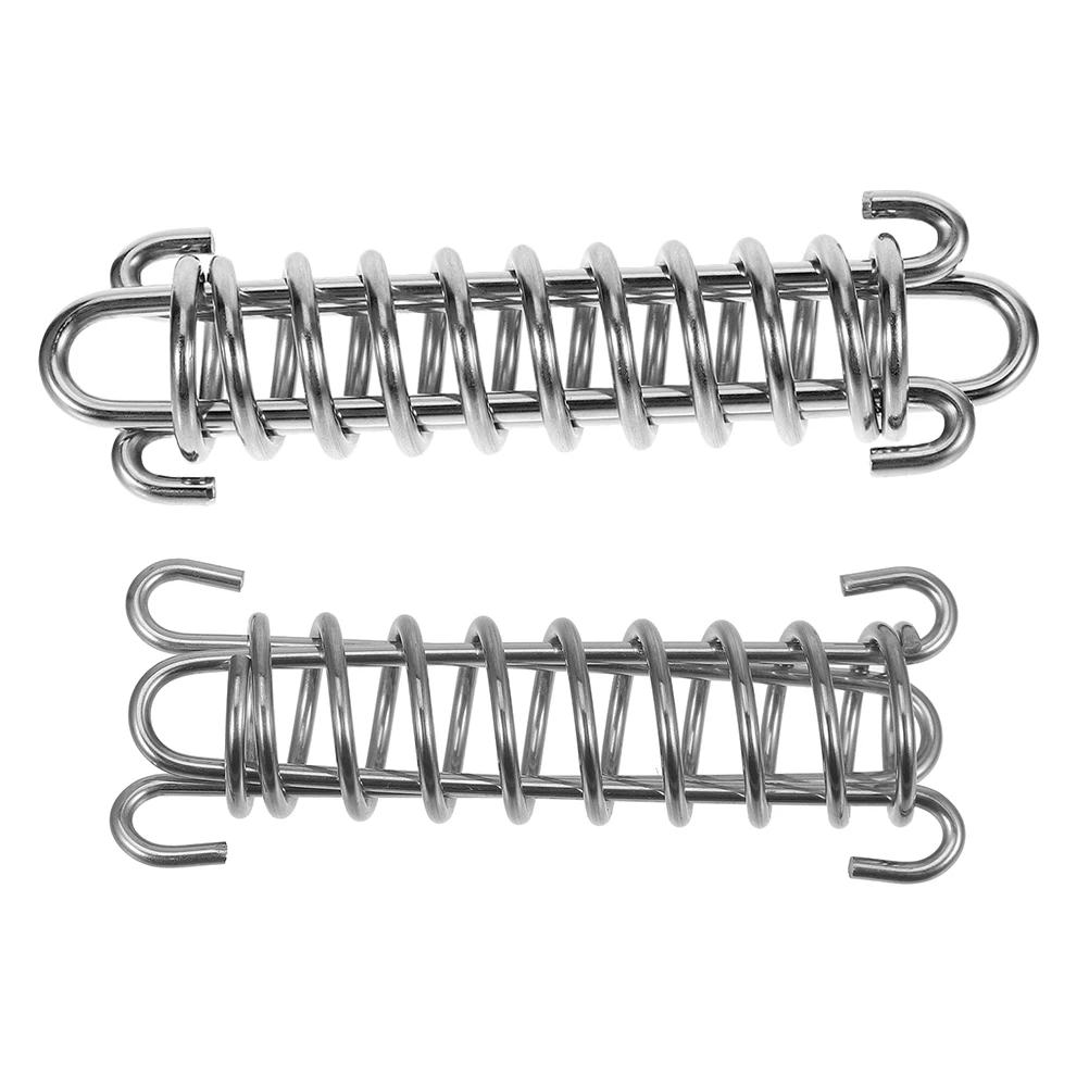 2Pcs Dog Leash Shock Absorber Spring Heavy Duty Stainless Steel Explosionproof Bungee Leash Extension for Outdoor Hiking Running