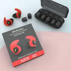 Soft Cochlea Sleeping Ear Plug Three-layer Noise Reduction Earplug Slow Rebound Sponge Earplug Washable Reusable Earplugs 5 Pair