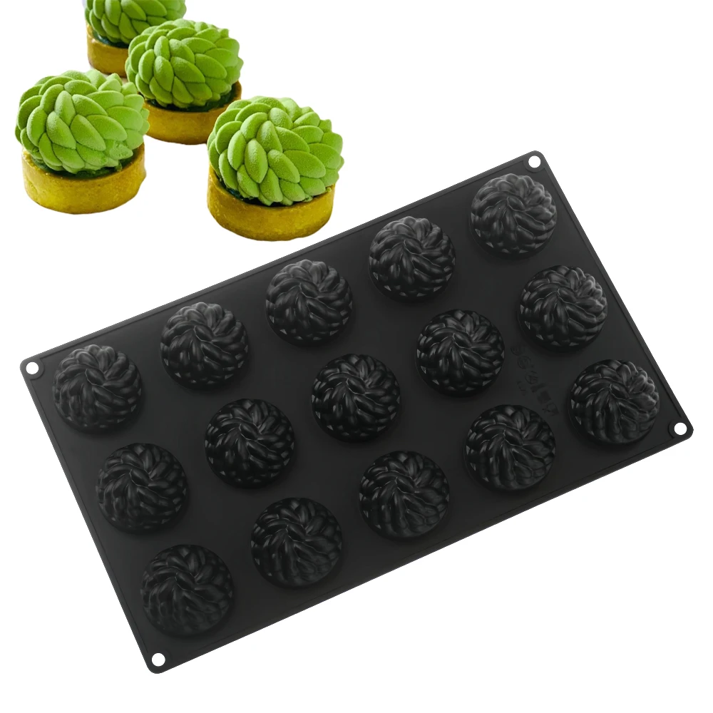 قالب سيليكون لكعكة سانت آن موس قالب حلوى الشوكولاتة على شكل زهرة قالب خبز المعجنات الفرنسية