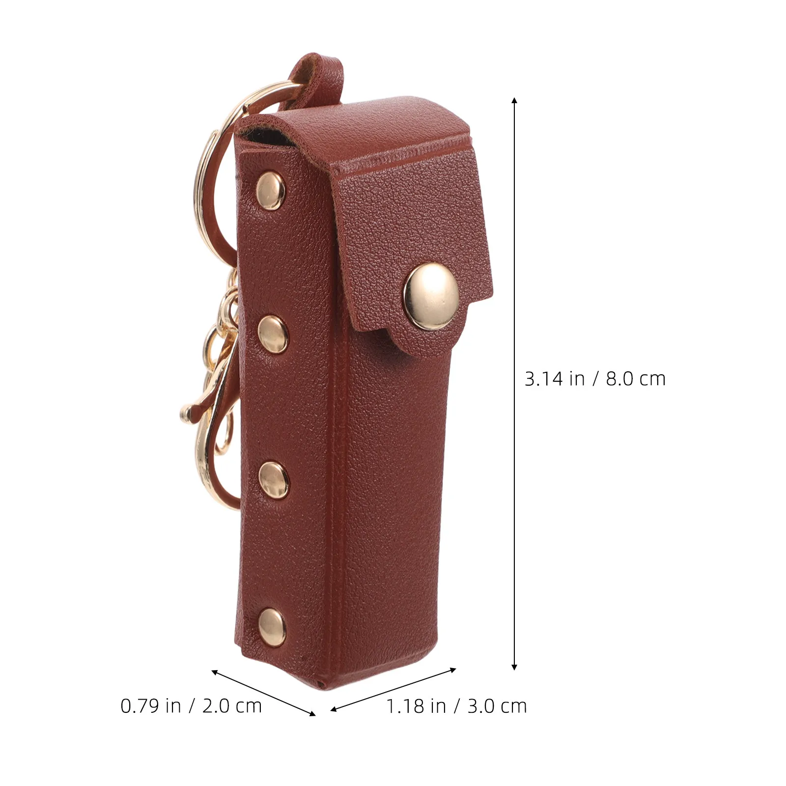 Lipstick Holder Keychain with Sleek Finish Compact PU Case for Lip Gloss and Balm on-The-Go Touch-Up Essential