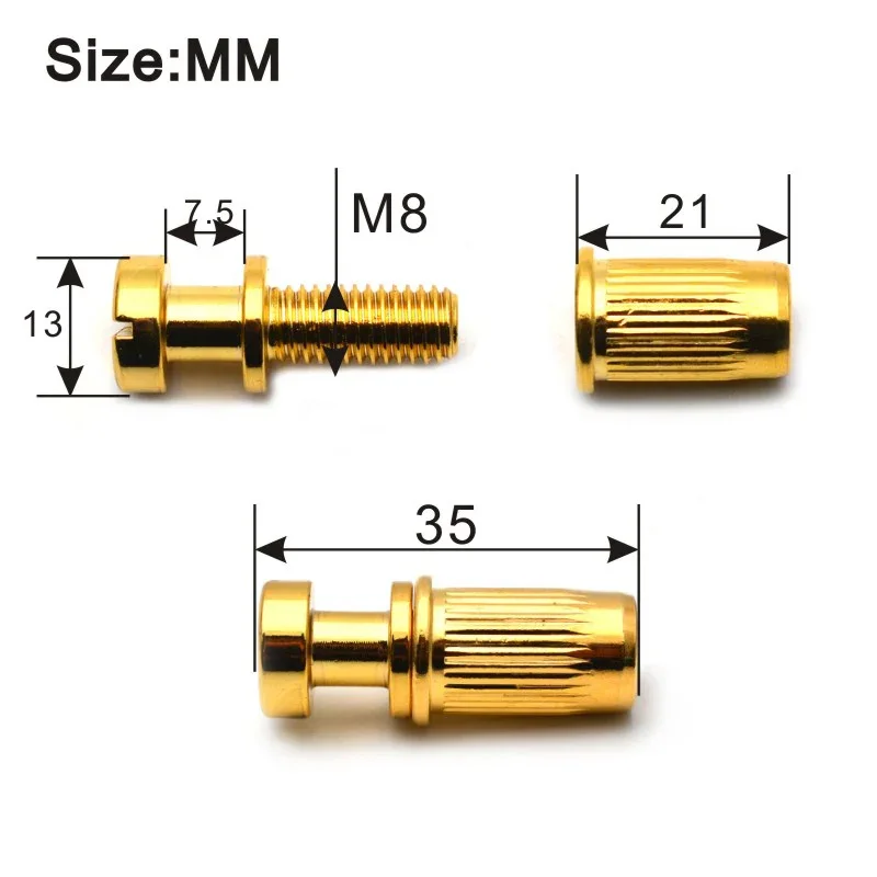 

2Pcs Tune-O-Matic Bridge Tailpiece Studs & Anchors for LP Electric Guitar Elevating Adjustment Screw Chrome Black Gold