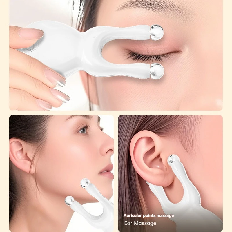 7-in-1 kleine kikker gezichtsmassage Schoonheidsapparaat Oog- en nekschoonheidsapparaat Oog- en nekkleur Licht EMS Trillingsbalmassage