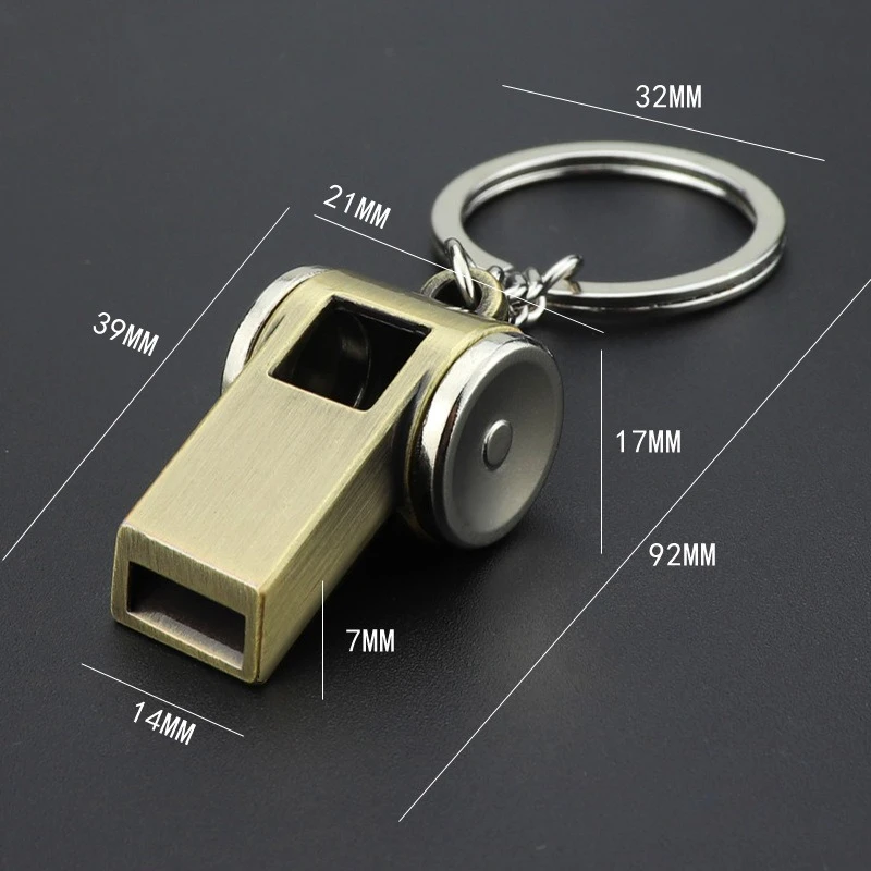 1PC Trendy Customizable Whistle Keychain with Cool Charm, Decorative Accessory for Keys,Bags & Backpacks Gift