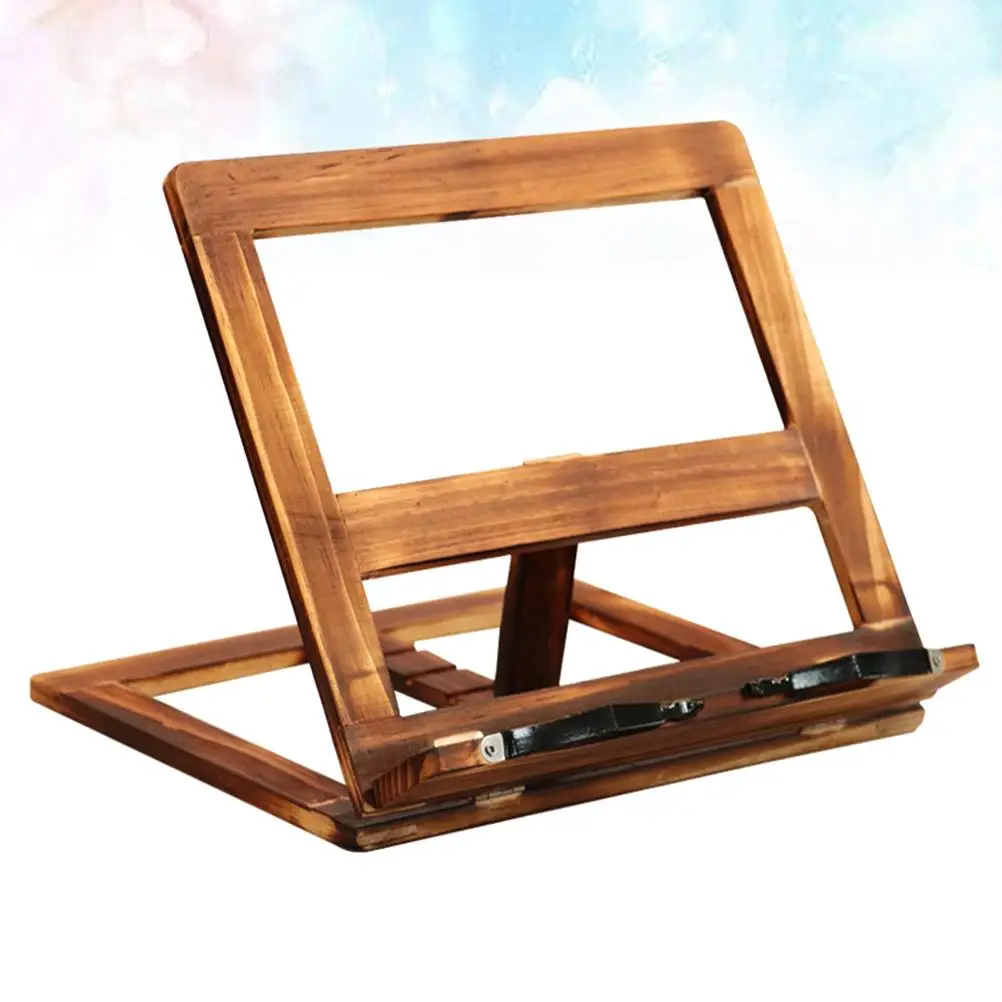Wooden Reading Rack Bookshelf Bracket Foldable Tablet Holder Stand Lightweight Portable Desk Bed Office Dorm Library