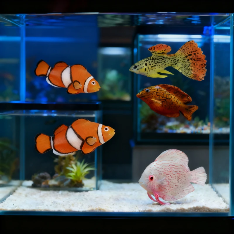Brilha no escuro peixe artificial para aquário-decoração de peixes tropicais realistas peixe-palhaço guppy angelfish falso oceano ornamentos