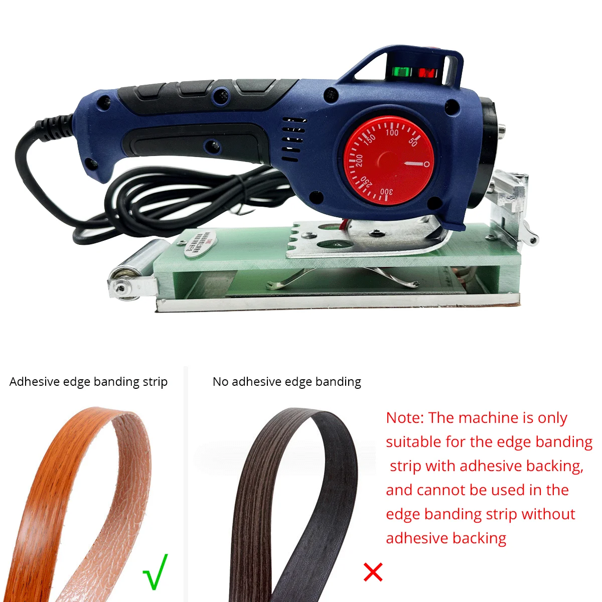 220V Woodworking Portable Edge Banding Machine Adjustable Temperature Wood PVC Manual Edge Bander For Self-adhesive Edge Banding