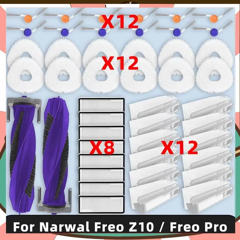 

Подходит для деталей пылесоса Narwal Freo Z10/Narwal Freo Pro, крышка боковой щетки основного ролика, мешок для пыли-[A59T]