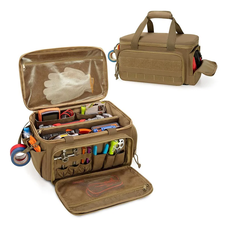 

SHGO-For Electrician Carpenter Repairman Multi-Purpose Work Organizer Tool Bag With Anti-Friction Bottom