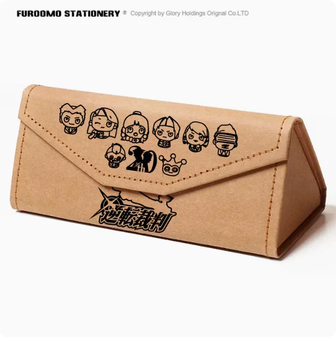 Anime Ace Attorney Fold Pencil Case Protective Hard Eye Glasses Case Portable Storage Sunglasses Box 1493