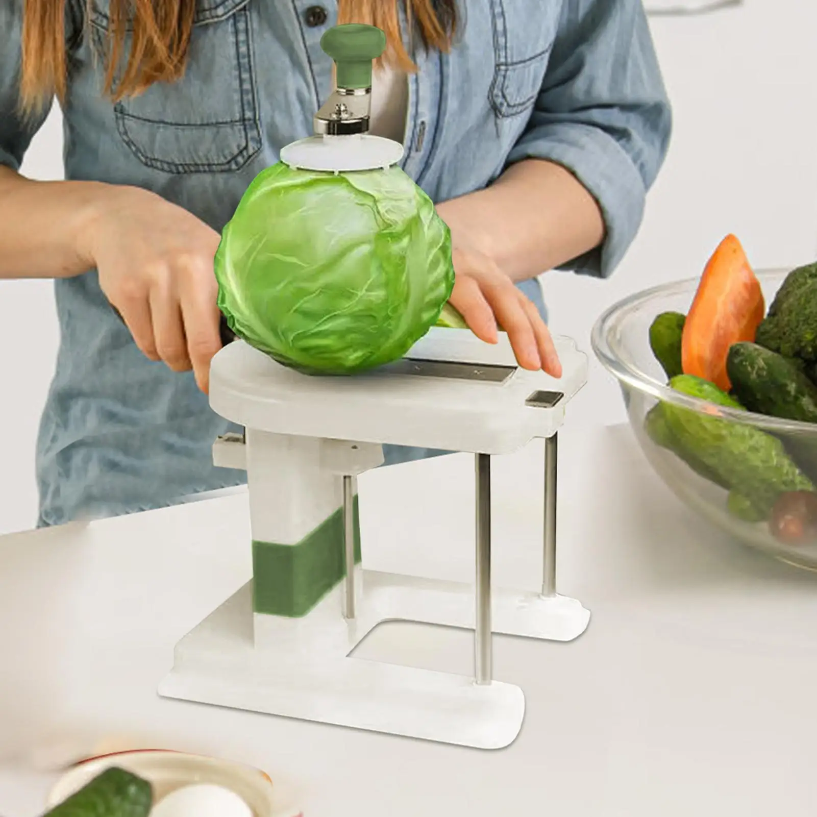 Manual Sauerkraut Cabbage Shredder Fast & Even Slicer for Homemade Fermented Vegetables, Cole Slaw & Salads, Kitchen Tool