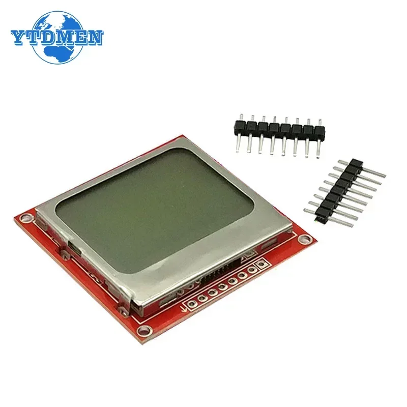 1PCS LCD Display Module Dot Matrix Display Module White Backlight Adapter PCB 84*48 84x48 for Nokia 5110 Screen for Arduino