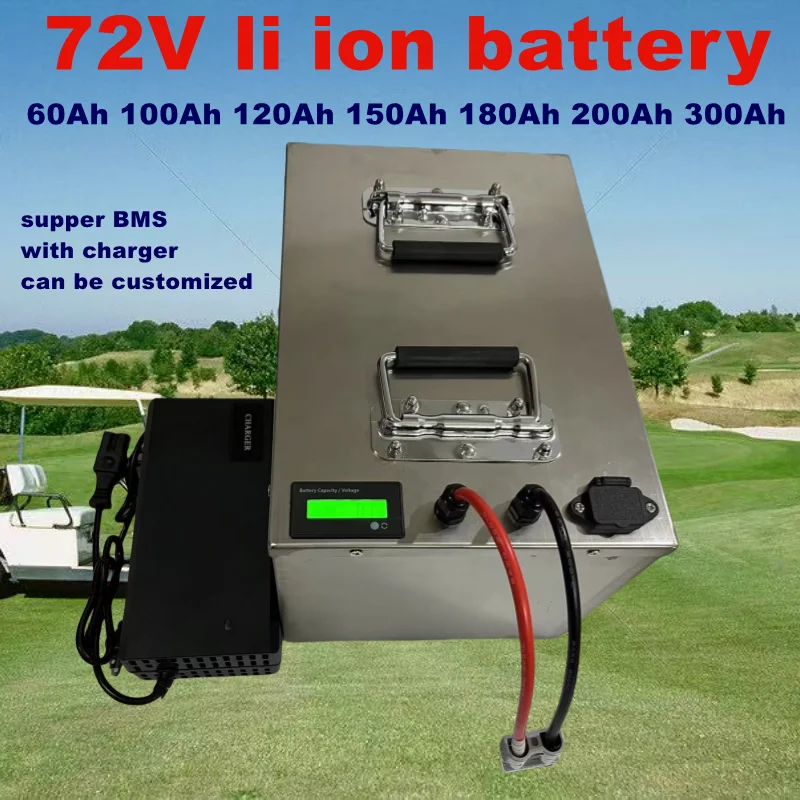 Lithium Battery for Scooter Motorcycle Tricycle Hybrids 72V 60Ah-300Ah 7KW-14KW Li-ion High Capacity 20 Si