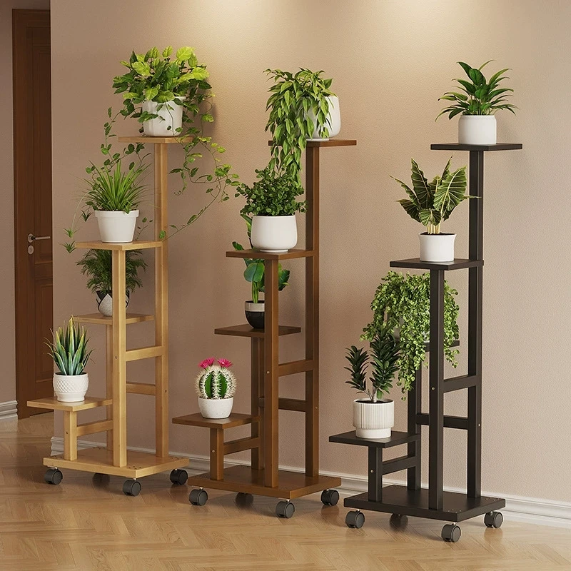 Home Plant Stand Garden Movable Shelf Furniture Indoor Shelves For Flowers Pot Rack Meble Repisas Soporte Para Plantas