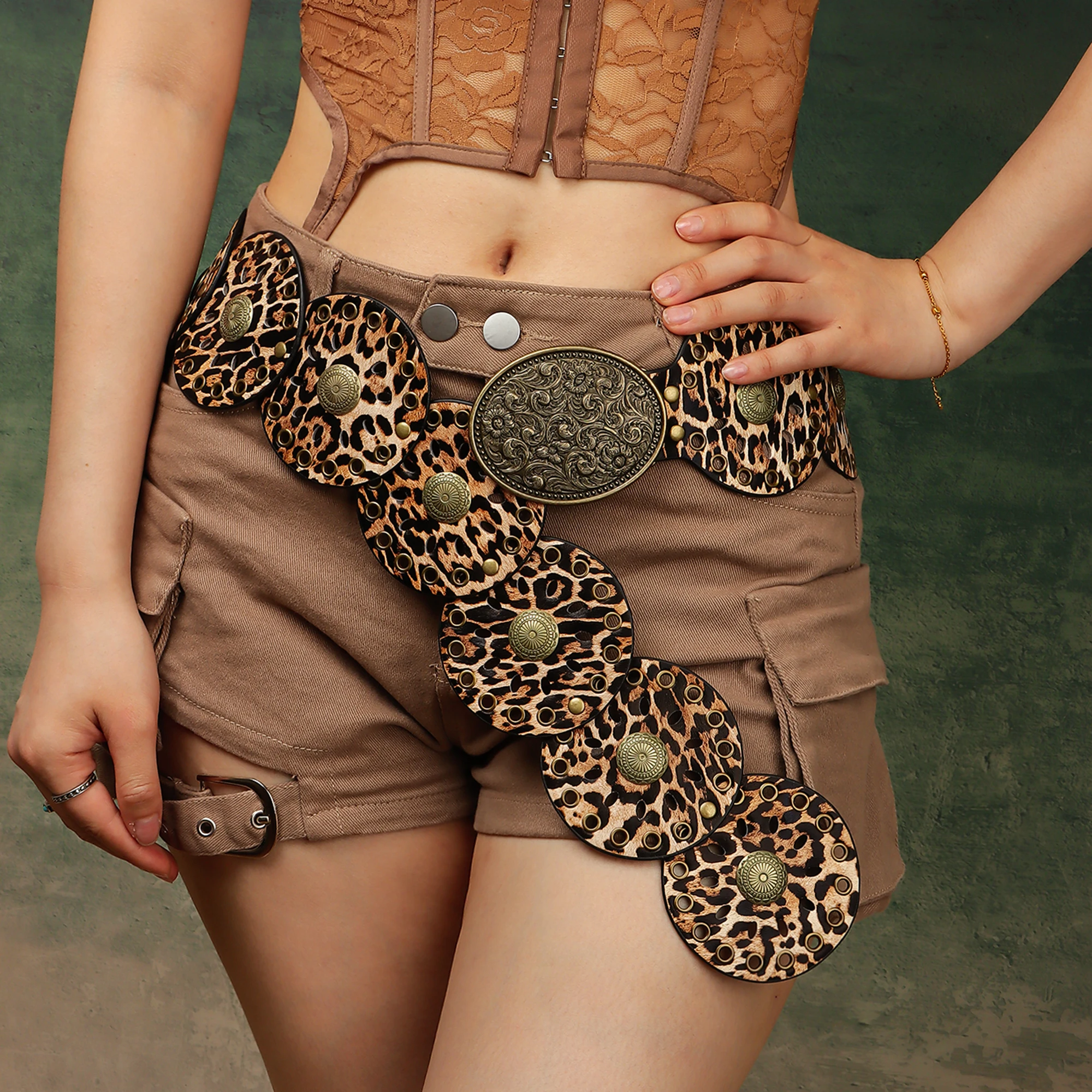 

Новый и индивидуалистичный уличный элитный модный пояс с леопардовым принтом для девочек, хорошо пары с юбкой и брюками.