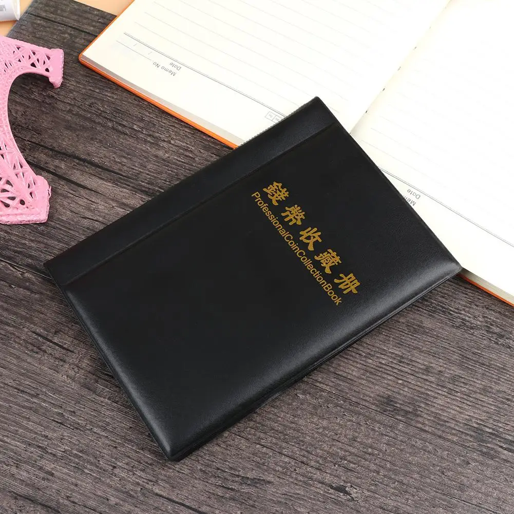 60 Pockets Artificial PU Leather Commemorative Coins Collection Album Book Collecting Money Organizer Storage Bags Storage Book