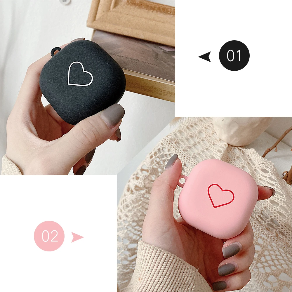 Line love frosted PC Case For Samsung Galaxy Buds 2 Pro Buds Live Buds2 Pro Earphone Cover For Samsung Buds2 Pro Protective Capa