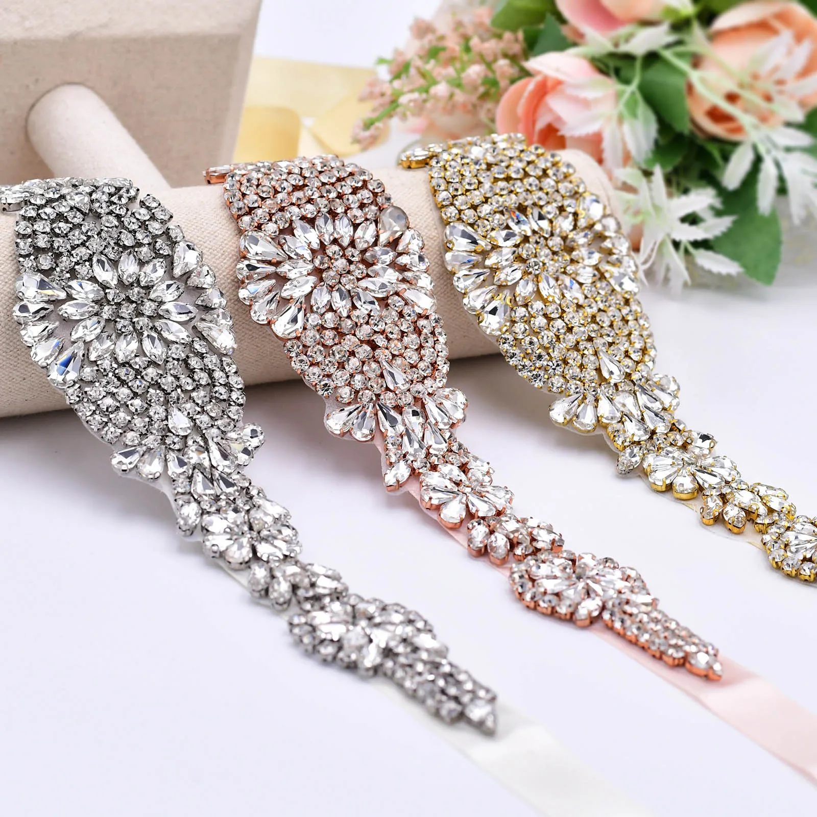 Strass Handgemaakte Bruids Riemen Diamond Riem Bridal Avondjurken Riem Voor Vrouwen Bruiloft Tailleband Party Riem Bruids Sjerp