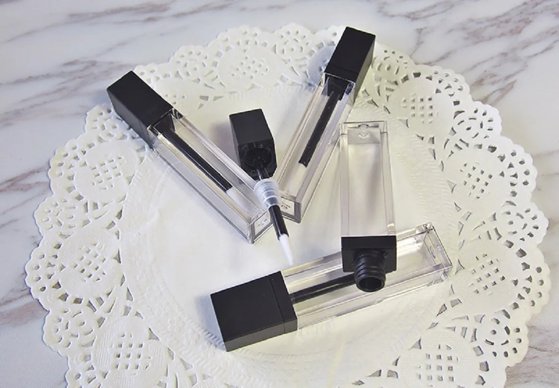 7ml square shape lip tube glosses booster salve conditioner moisture gel essence oil balm honey make up cosmetic  packing