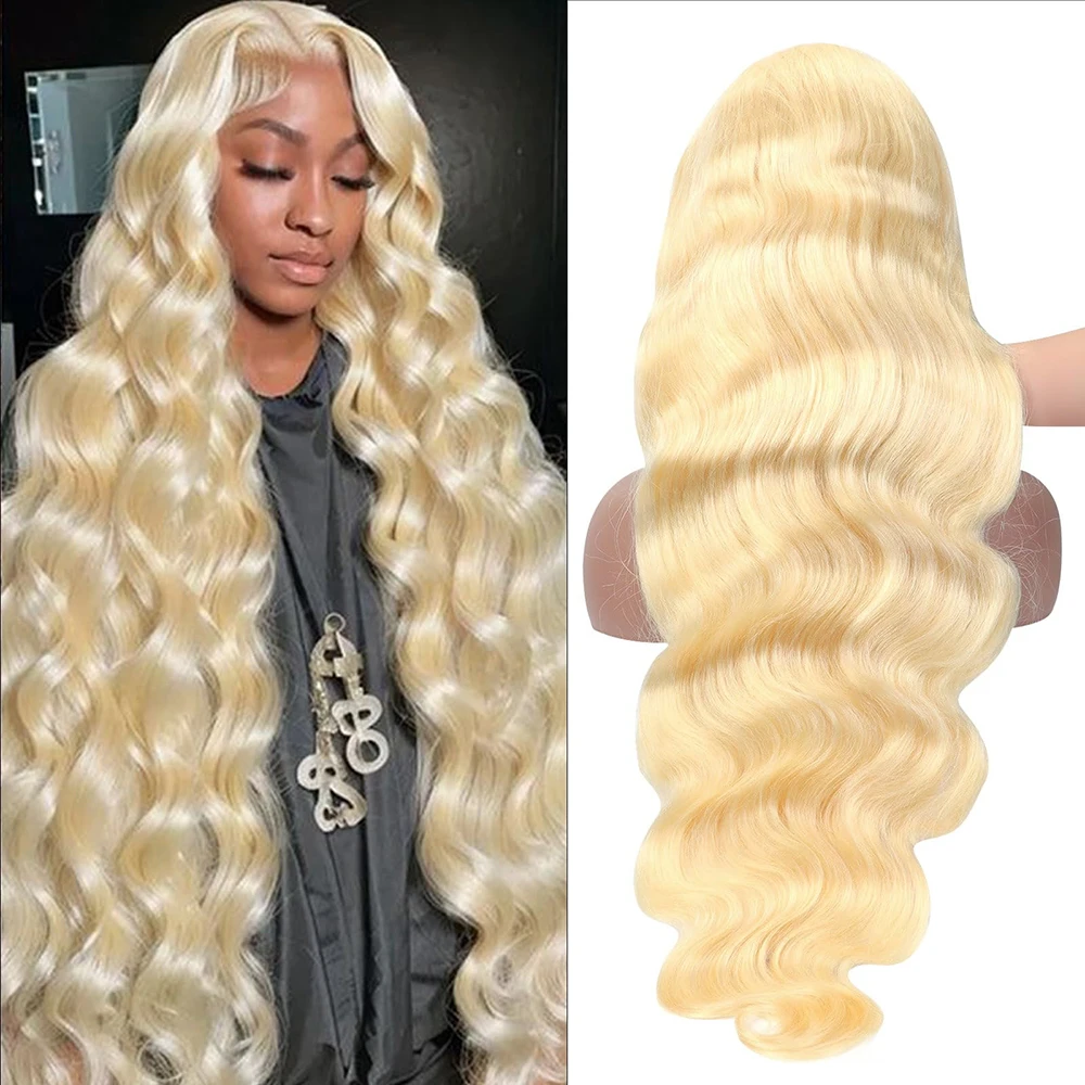 

613 Honey Blonde Body Wave Lace Front Wig 13x4 HD Transparent Lace Frontal Wigs Brazilian 13x4 Colored Human Hair Wigs For Women