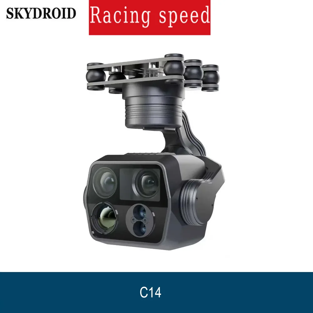 

C14 3-Axis Stabilized Camera by Skydroid, 5MP Four-Light 3X Digital Zoom TF Card Recording 2.5H for FPV Drone 2026 Accessory
