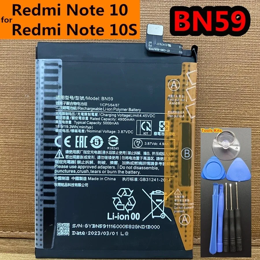 BN59 5000mAh Battery For Redmi Note10 Note 10 10S 6.43‘ Snapdragon 678 Phone