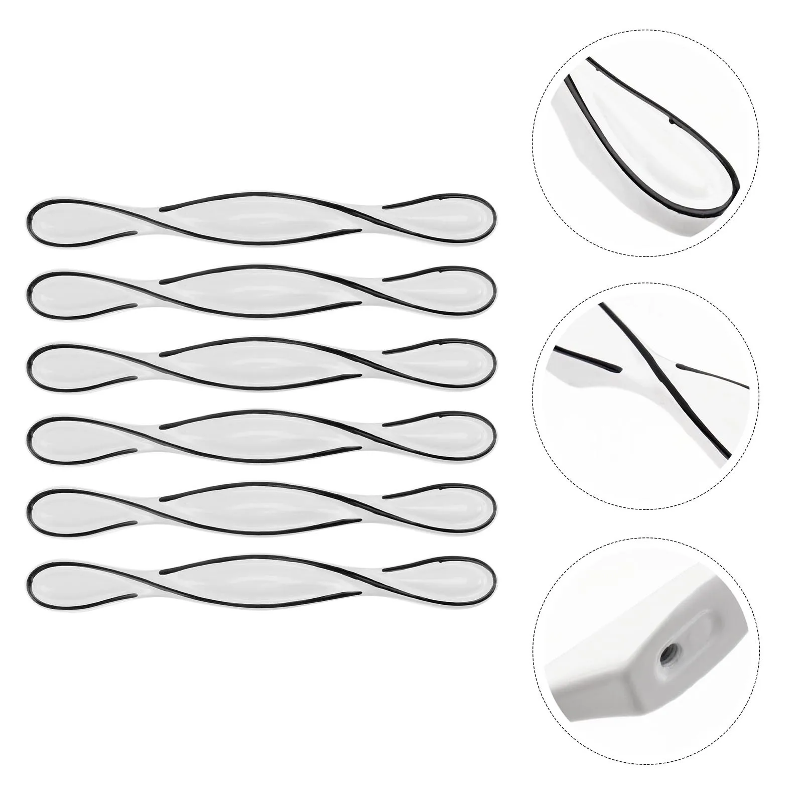 

6Pcs Alloy Door Handles Durable Cabinet Pulls Easy Install Vintage Style Wardrobe Dresser Knobs Household Cupboard Handles