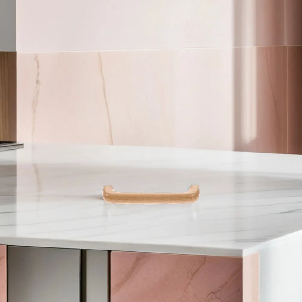 

4Pcs Natural Wood Drawer Pulls Arch Shaped Handles Durable Smooth for Cabinets Doors Furniture Home Decor Wood Handle