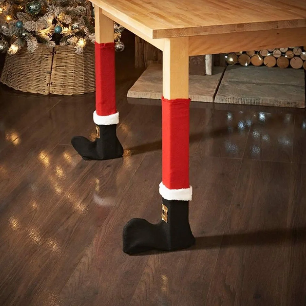 Table Corner Chair Covers Feet Decorative Socks Leg Protector Christmas Furniture Caps Floor