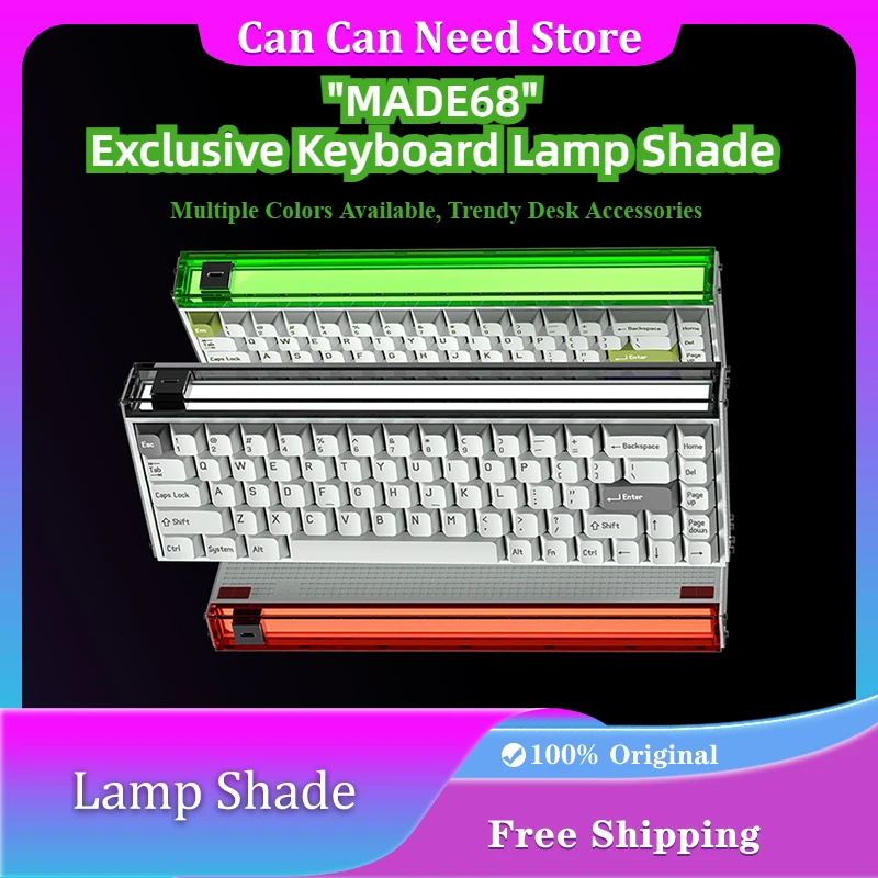 

MelGeek Made68 Mechanical Keyboard Lamp Shade Trendy Cool Gaming Esports Dedicated Keyboard Accessories Kit Decorative Light