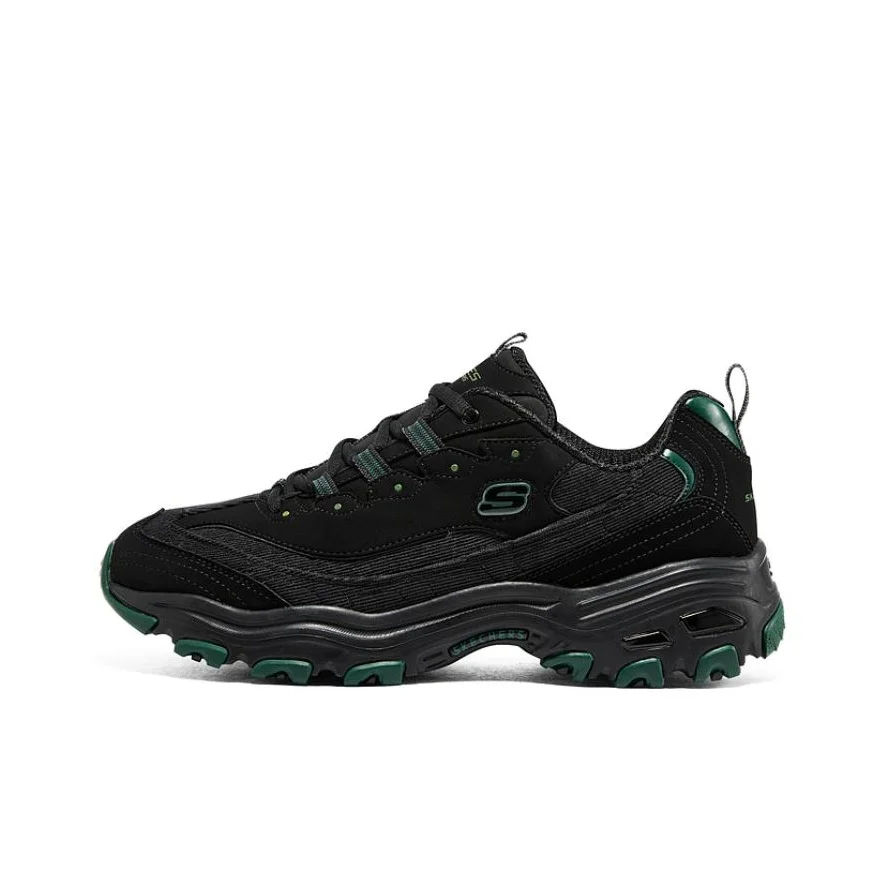 skechers-d'lites-10-10-textile-split-cow-leather-leather-cushioning-abrasion-resistant-lightweight-237153-bkol