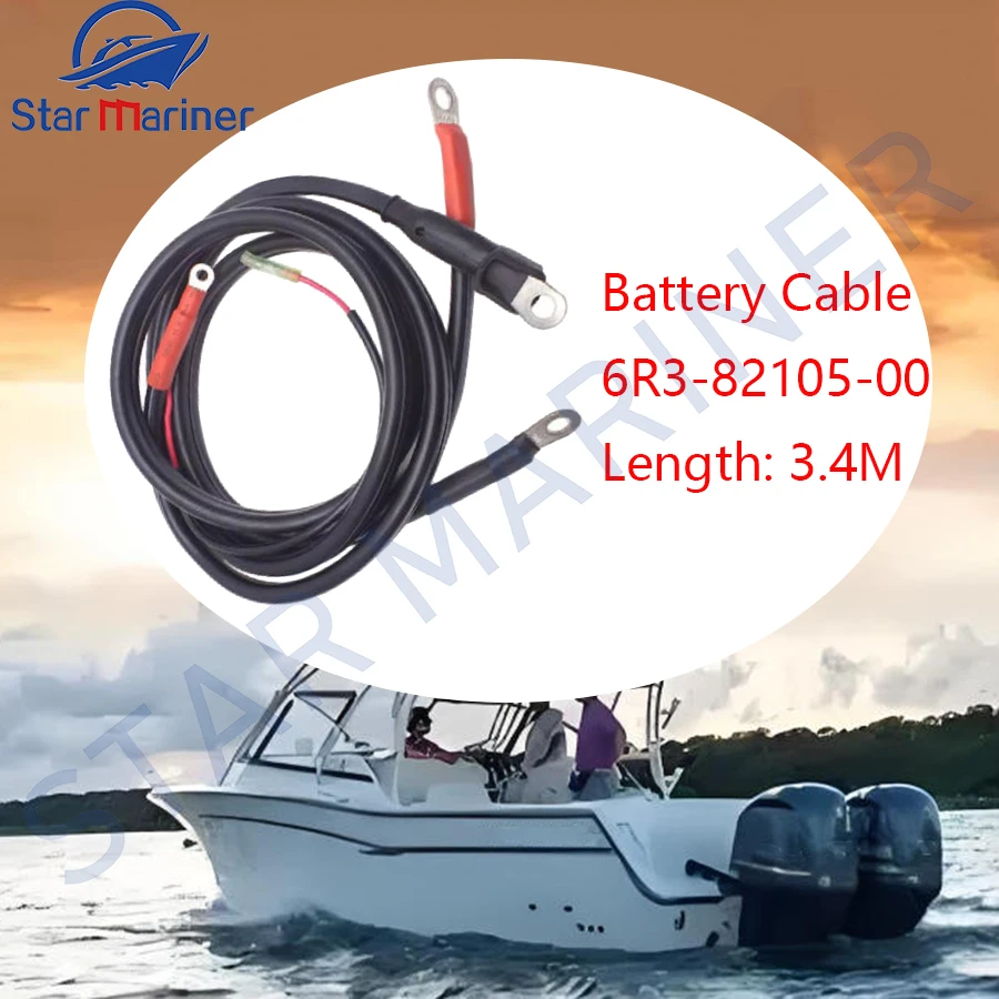 

Кабель аккумуляторной батареи лодочного двигателя 6R3-82105 6R3-82105-00 для подвесного мотора Yamaha Длина кабеля: 3,4 м 6R3-82105 лодочный мотор 115-300 л.с.