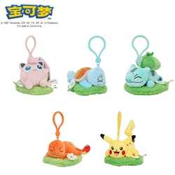 Animal Pokemon Pikachu Eevee Bulbasaur Charmander Jigglypuff Squirtle Kawaii Plush Toys Pendant Keyring Keychain Birthday Gifts