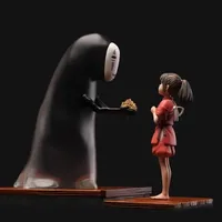 Spirited Away Anime Figure Hanazono Sakura And Kaonashi Cute Ornaments Hand-Made Kids Birthday Gift Doll Statue Model Toys