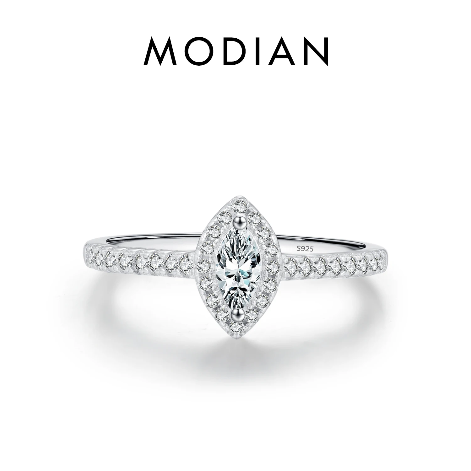 Women's Classic Geometric Round Oval Shape Zircon Ring