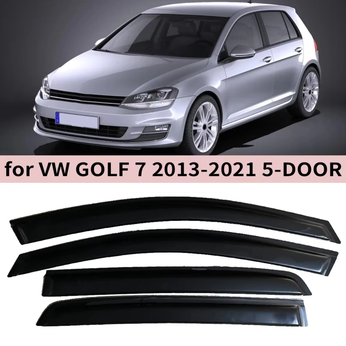 

Для VW GOLF 7 2013 2014 2015 2016 2017 2018 2019 2020 2021 5-дверные ветровые дефлекторы, защита от дождя, дверной козырек, оконный козырек