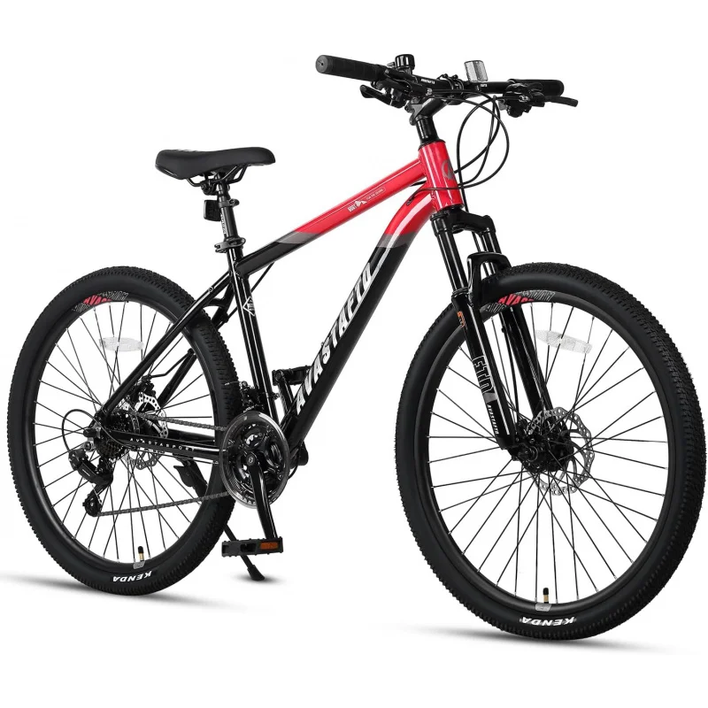 AQAVASTA Earth 26 27.5 inch Mountain Bike with 21-Speed，Dual Disc Brake,Comfortable Saddle,Mutiple Colors Colors